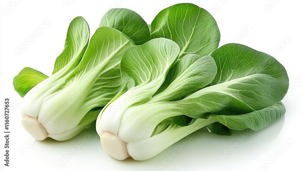 Fresh Bok Choy on White Background Fresh Bok Choy on White Background
