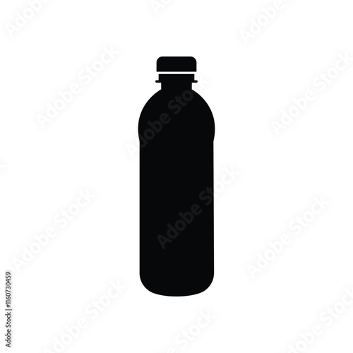 Water bottle black and white icon and symbol design