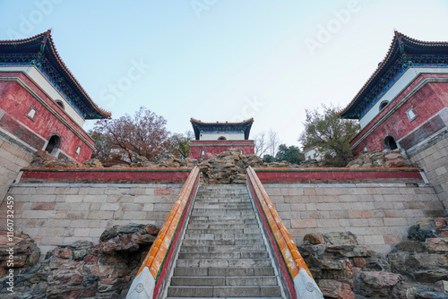 Obraz na płótnie Tibetan architecture in the Four Great Regions of Summer Palace in Beijing. w salonie