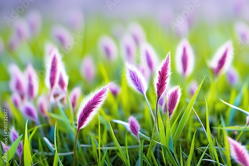 Beautiful spring crocus flowers in the garden with bokeh photo