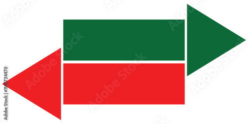 Arrow left and right icon. Two side arrow icon. Double arrow icon. Exchange arrow icon. Cryptocurrency, stock and forex investment trading analysis symbol. Vector illustration.