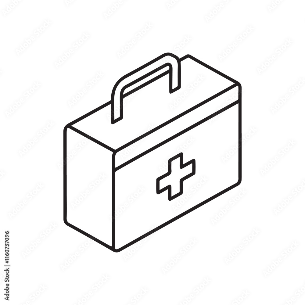 Fast aid medical outline box icon Fast aid medical outline box icon