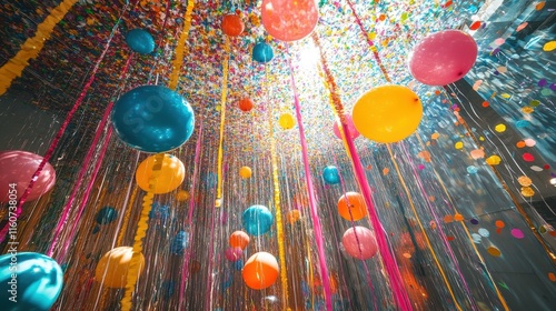Unleashing joy paper streamers transform a backyard celebration into a colorful extravaganza