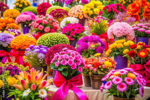 Wallpaper Mural colorful flowers for sale at a flower market Torontodigital.ca