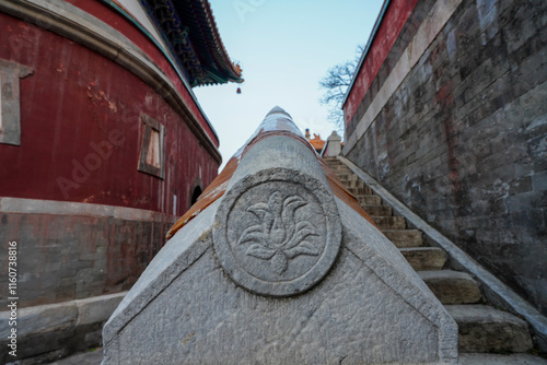 Obraz na płótnie Stone carvings on the steps of the Four Great Regions in Summer Palace, Beijing w salonie
