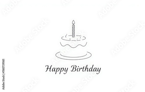 Wallpaper Mural Happy birthday party balloons hat with candle cake gift with celebration happy birthday wish Torontodigital.ca