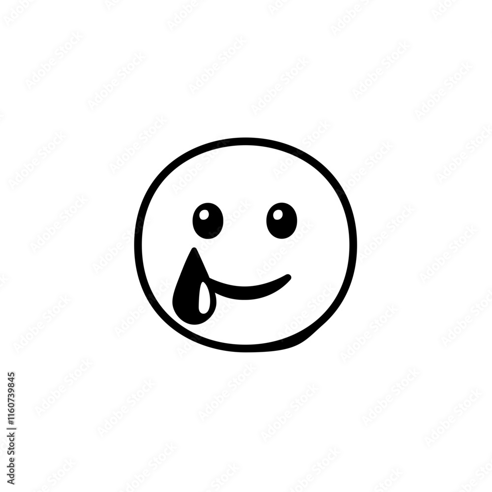 Drooling Smiley Face Drooling Smiley Face