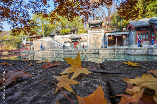 Obraz na płótnie Scenery of Suzhou River in Summer Palace of Beijing. w salonie