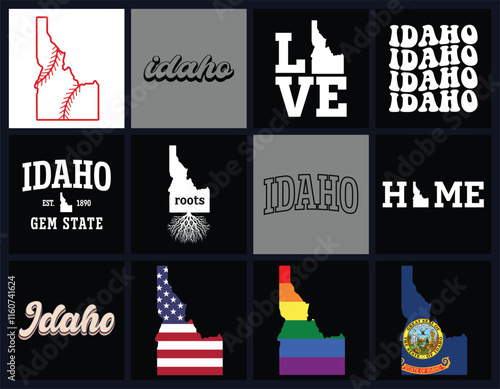 Idaho state t shirt design