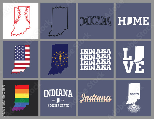 Indiana state t shirt design