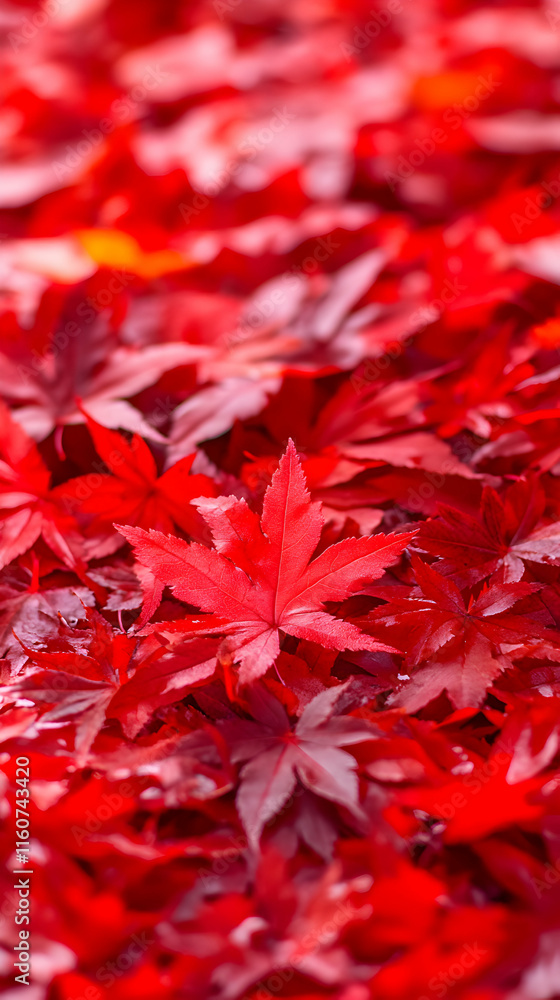 Vibrant Red Maple Leaves Autumn Background Image Vibrant Red Maple Leaves Autumn Background Image