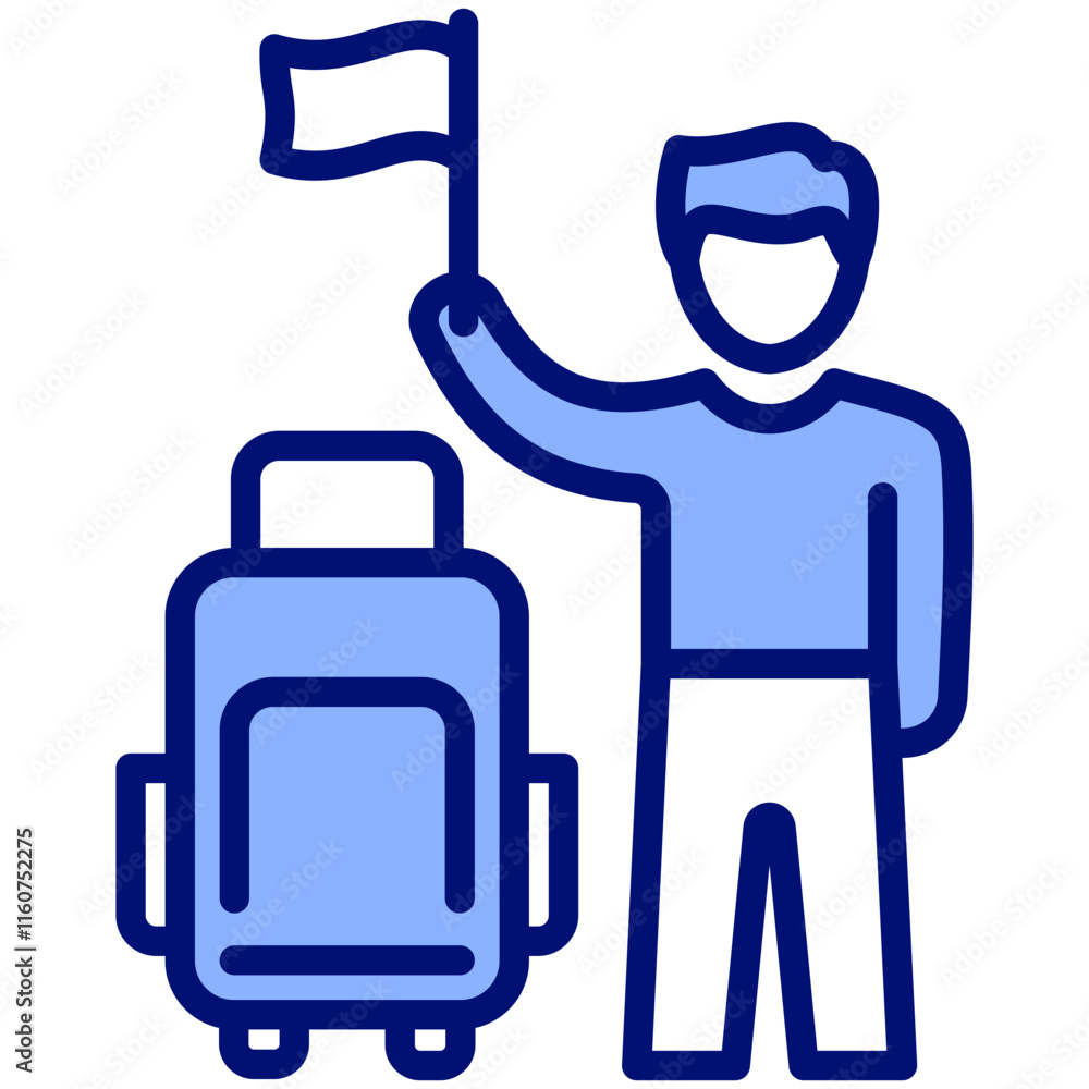 Fototapeta premium Immigrant Icon