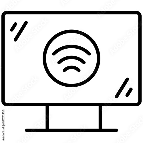 Smart Tv line icon style