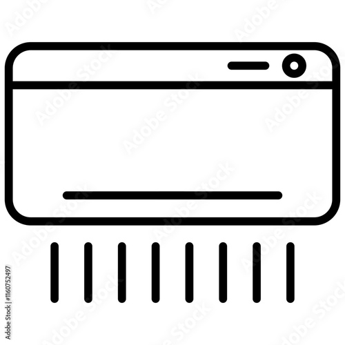 Air Conditioner line icon style