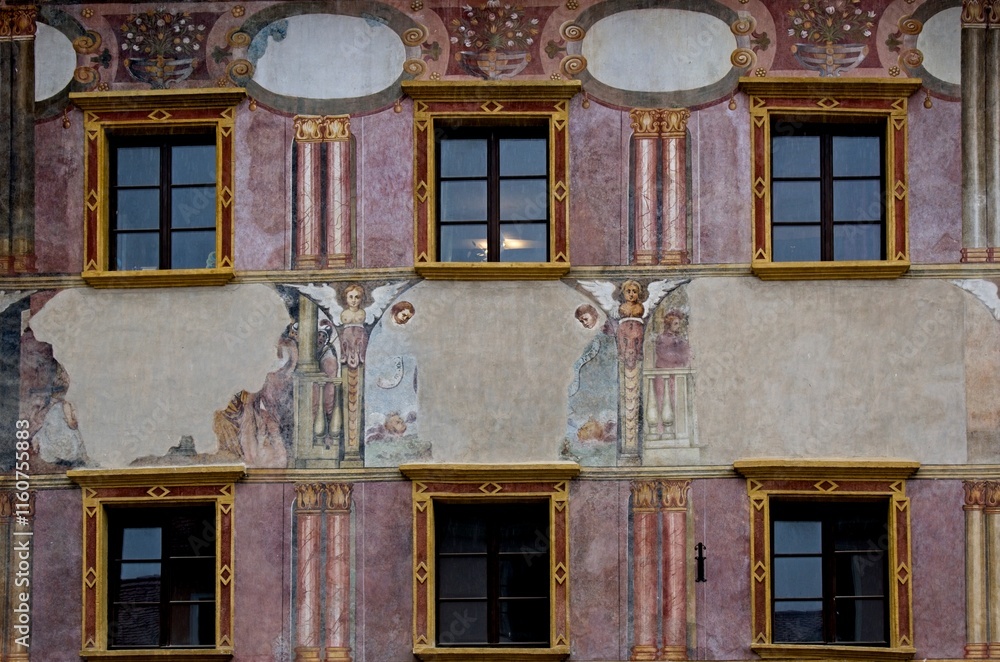 Fototapeta premium artistic facade of a house