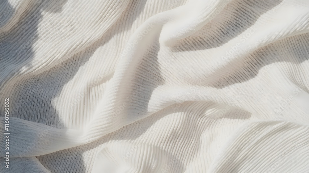Soft and Flowing White Fabric with Delicate Pleats Captured in Natural Light for Textile and Fashion Backgrounds Soft and Flowing White Fabric with Delicate Pleats Captured in Natural Light for Textile and Fashion Backgrounds