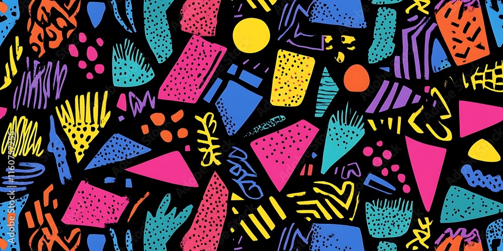 Obraz premium a colorful pattern on a black surface