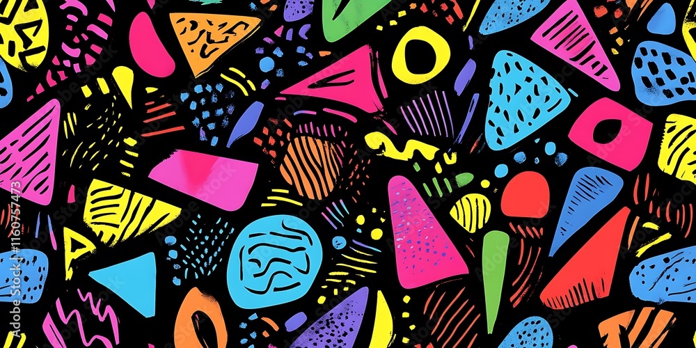 Fototapeta premium a colorful pattern on a black surface