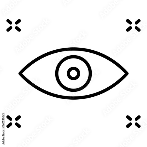 Vision line icon style