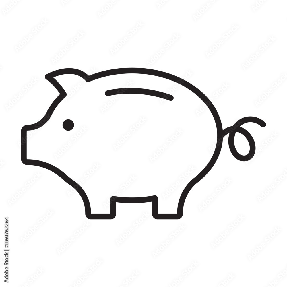Piggy bank icon vector illustration Piggy bank icon vector illustration