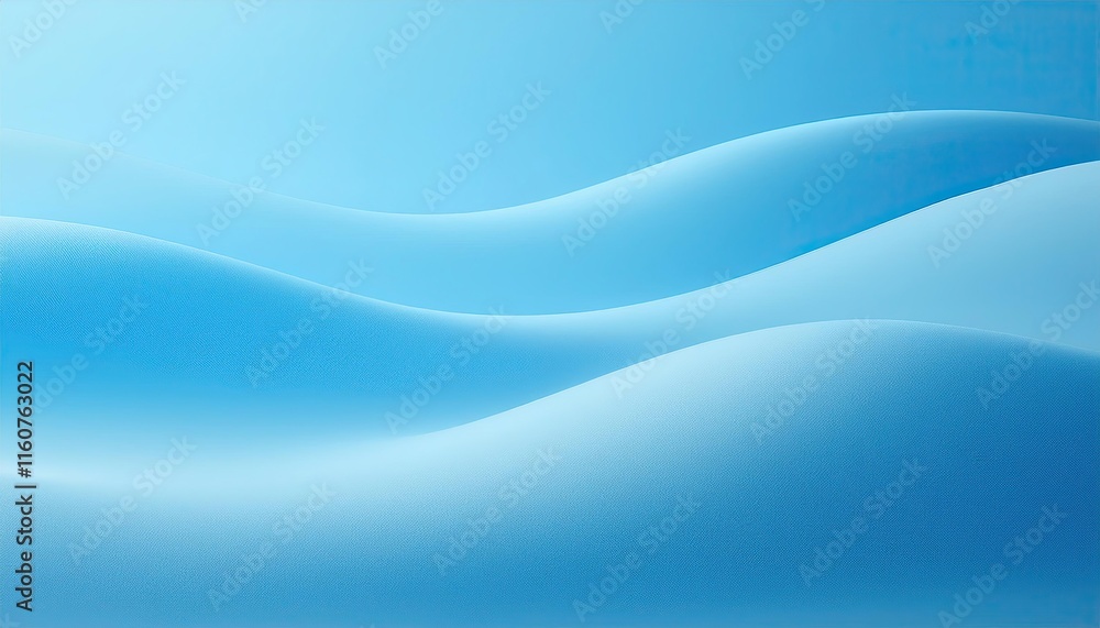 Fototapeta premium Abstract Blue Waves: Serene Digital Art
