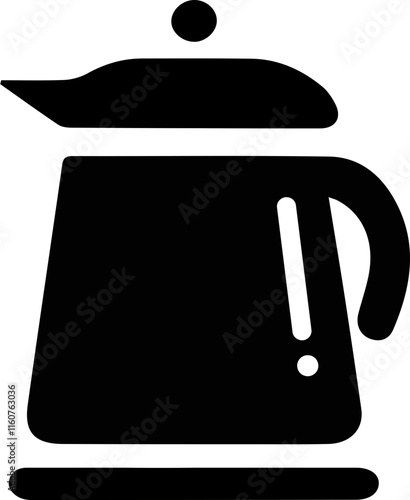 Beverage and Coffee Maker Icon in Black Silhouettes