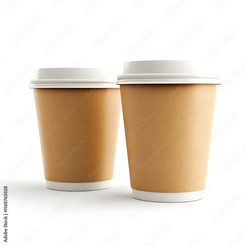 a brown paper cup with a white lid a brown paper cup with a white lid