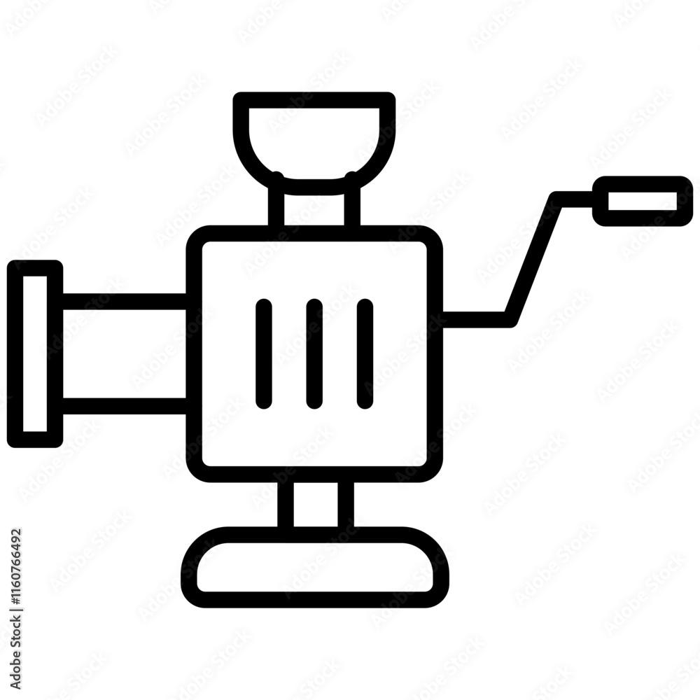 Meat Grinder line icon style Meat Grinder line icon style