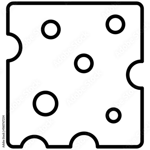 Cheese line icon style