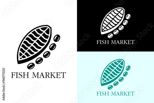 a fish piece with eggs, fish oil, seafood, icon, restaurant logo, fish market logo, organic foods, natural, paleo food, keto diet, diet friendly, protein, vector, illustration