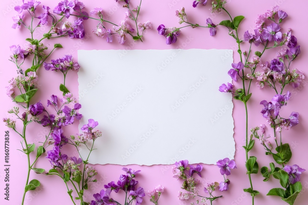 Colorful flower arrangement with blank space on pink background for creative design Colorful flower arrangement with blank space on pink background for creative design
