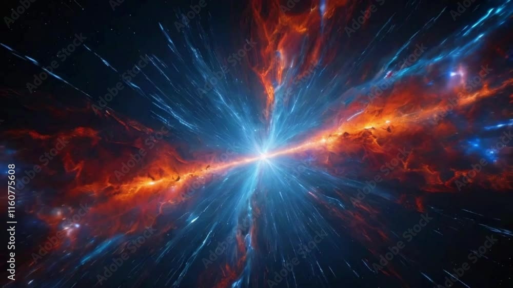Particles collide and emit radiant flashes near the event horizon as light from the consumed star creates a vivid light show, 4k High-Quality background animation video Particles collide and emit radiant flashes near the event horizon as light from the consumed star creates a vivid light show, 4k High-Quality background animation video