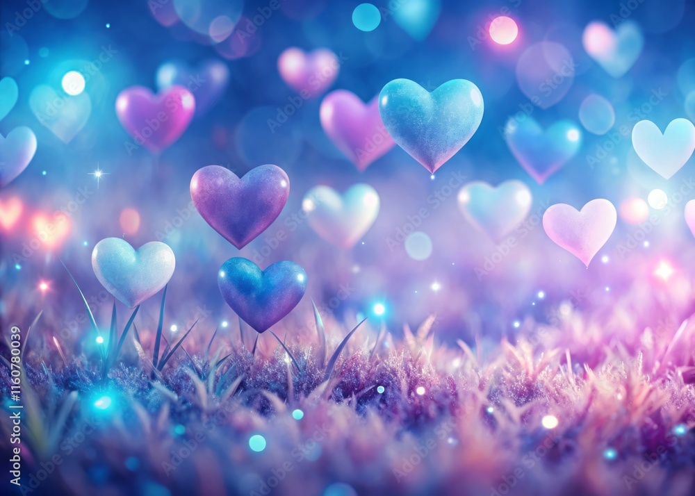 Pastel Hearts Bokeh Worm's Eye View Background - Cute Romantic Wallpaper Pastel Hearts Bokeh Worm's Eye View Background - Cute Romantic Wallpaper
