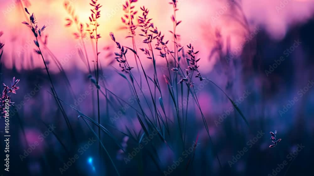 close up beautiful pink wildflower sway in wind, spring blossoming season close up beautiful pink wildflower sway in wind, spring blossoming season