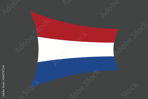 Netherlands flag, The flag of Netherlands, Flag of Netherlands national country symbol illustration Vector, Rectangle Netherlands flag illustration, Flat vector illustration
