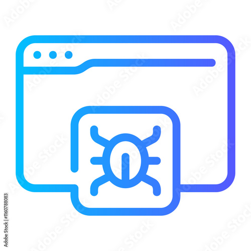 microchip bug gradient icon