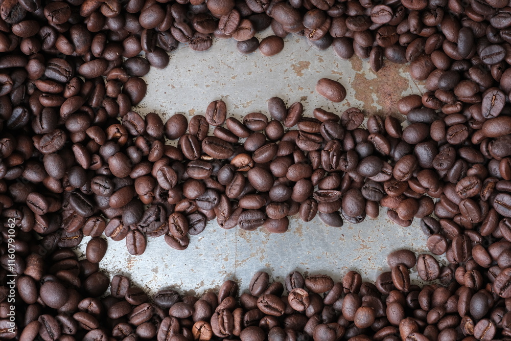 Fototapeta premium Roasted coffee beans for background
