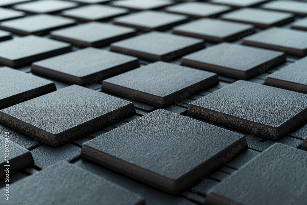 Dark Gray Interlocking Rubber Tiles: A Close-Up View of Modern Sports Flooring Dark Gray Interlocking Rubber Tiles: A Close-Up View of Modern Sports Flooring