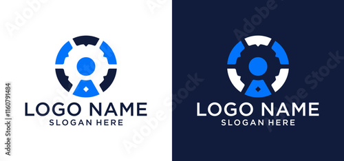 Simple poker logo design illustration, design for casino club betting gambling symbol vector template.