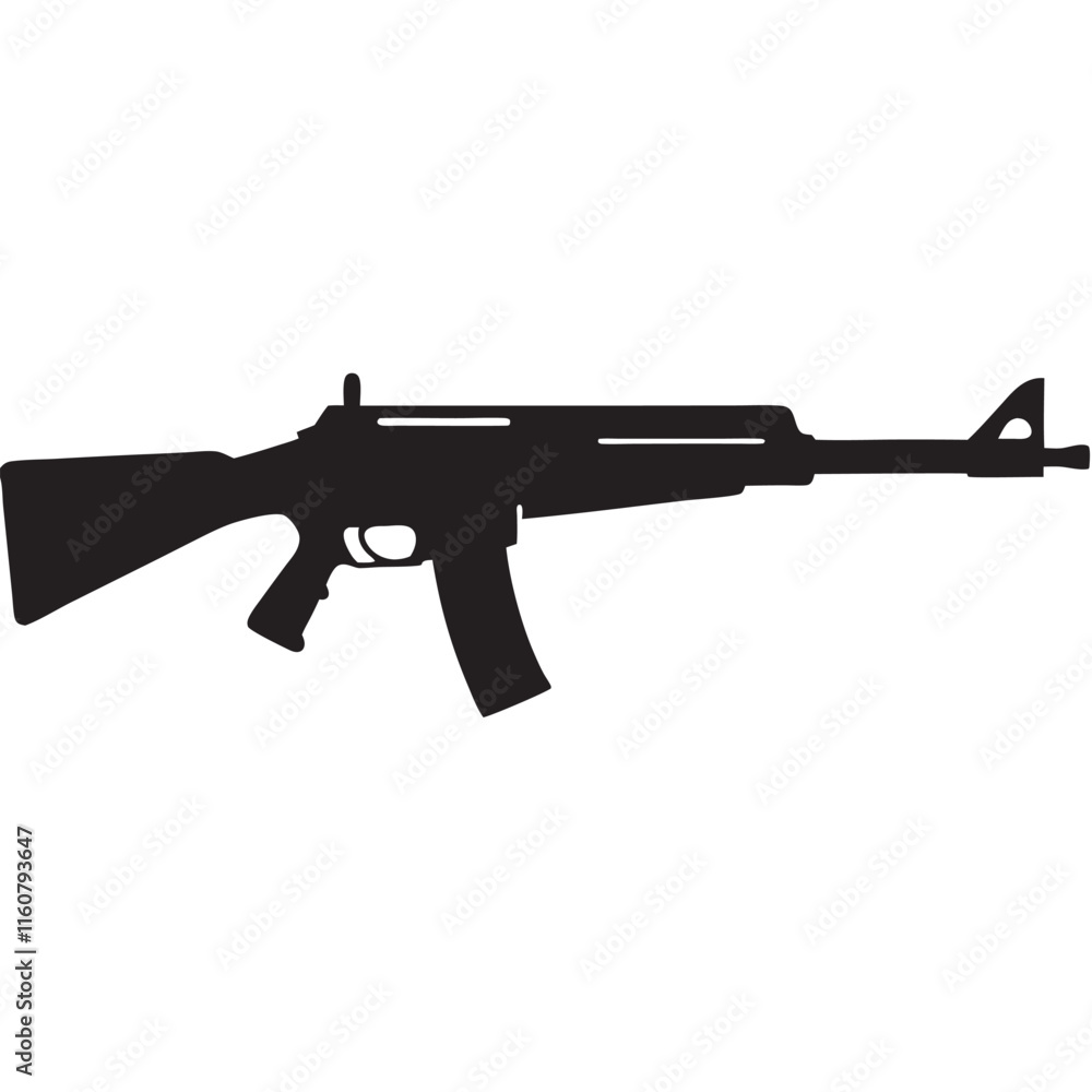 Rifle silhouette vector illustration weapon gun silhouette Rifle silhouette vector illustration weapon gun silhouette