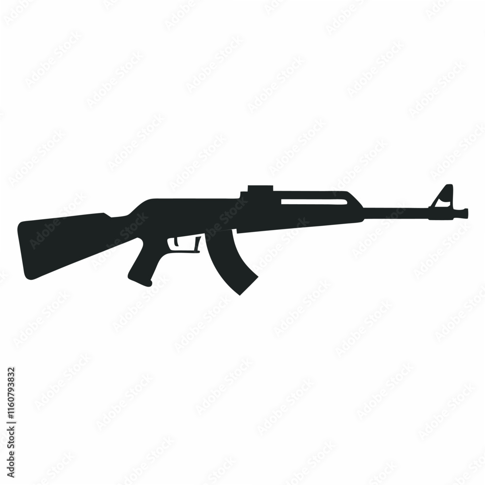 Rifle silhouette vector illustration weapon gun vector Rifle silhouette vector illustration weapon gun vector