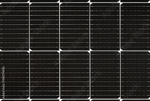 Obraz na płótnie Innovative solar panels lined up for renewable energy generation at a sustainable facility w salonie