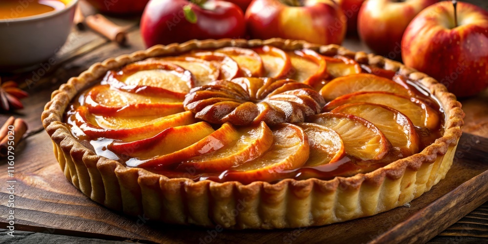 Stunning Close-Up Caramel Apple Tart Recipe: Golden Crust, Juicy Apples, Sweet Glaze Stunning Close-Up Caramel Apple Tart Recipe: Golden Crust, Juicy Apples, Sweet Glaze