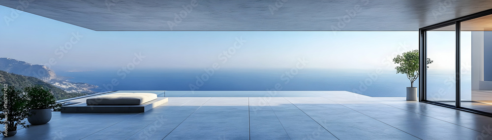 Stunning Ocean View Infinity Pool Architectural 3D Rendering Stunning Ocean View Infinity Pool Architectural 3D Rendering