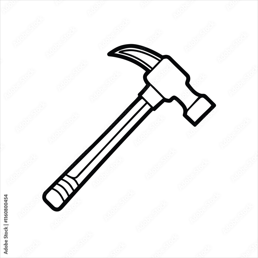 Hammer Icon Vector Illustration on White Background Hammer Icon Vector Illustration on White Background