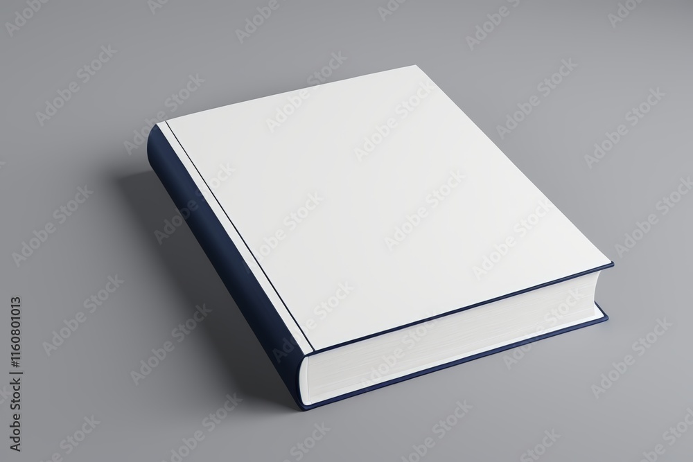 a close up of a book with a blank cover on a gray surface a close up of a book with a blank cover on a gray surface