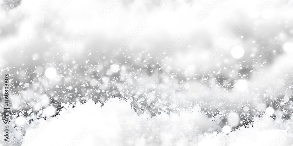 Fototapeta premium Soft snowfall texture with a seamless repeat pattern for winter designs
