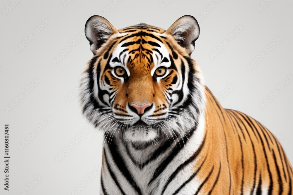 Fototapeta premium there is a tiger that is standing in the middle of a photo