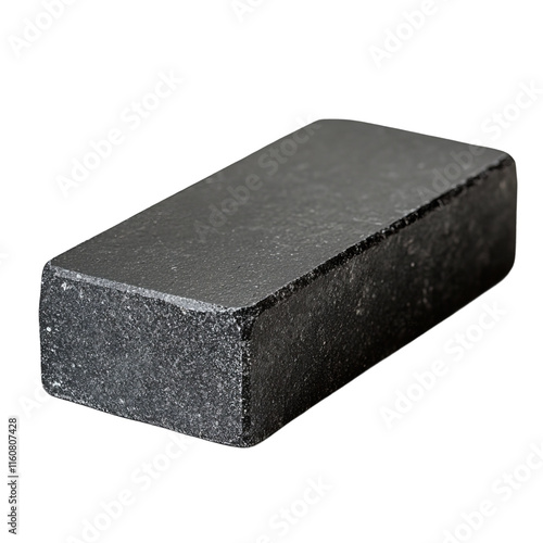 a black sanding block on on different angles white background