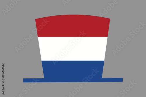 Netherlands hat with flag, Netherlands flag vector graphic, Netherlands country flag is a symbol of freedom, National Netherlands flag, vector illustration
